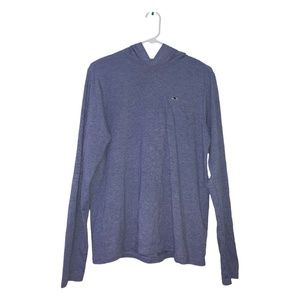 Blue Long Sleeved Edgartown T-Shirt with Hoodie